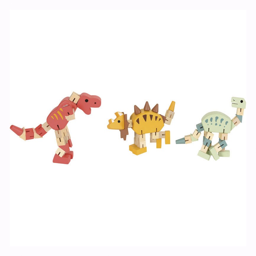 Jucarie flexibila din lemn Dinozaur, Egmont Toys