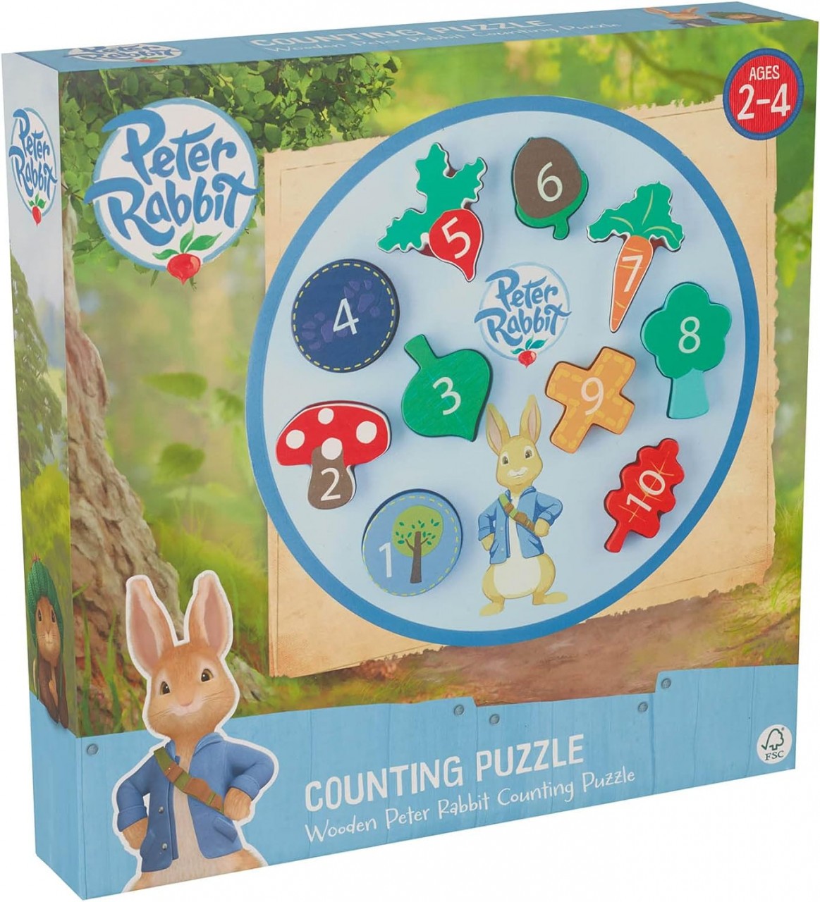 Puzzle Peter Rabbit(TM) cu numere, Orange Tree Toys