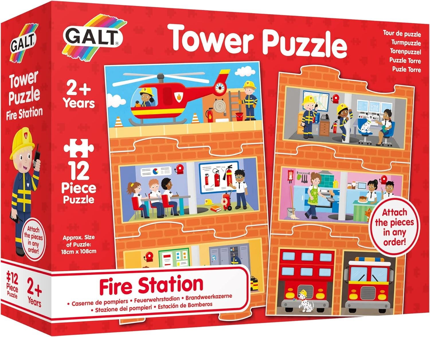 Puzzle vertical - Statia de pompieri (12 piese)