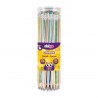 Creioane Strigo HB cu guma de sters multicolora si corp pastel metalic, SSC280